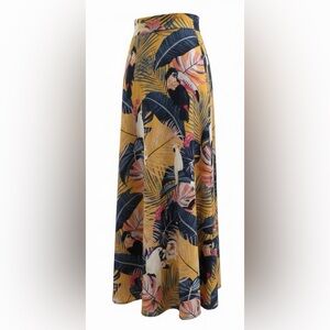 BANNED RETRO Exotic Birds Swing Skirt Multicolor Tropical Size Small
